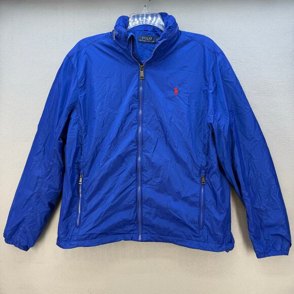 Polo by Ralph Lauren Other - Polo Ralph Lauren Rain Coat Men's XL Blue Hidden Hood Long Sleeve Outdoors